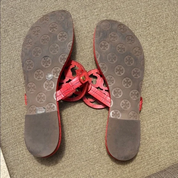 Tory Burch Red Miller Sandals for Women Size 9 - Picture 8 of 9